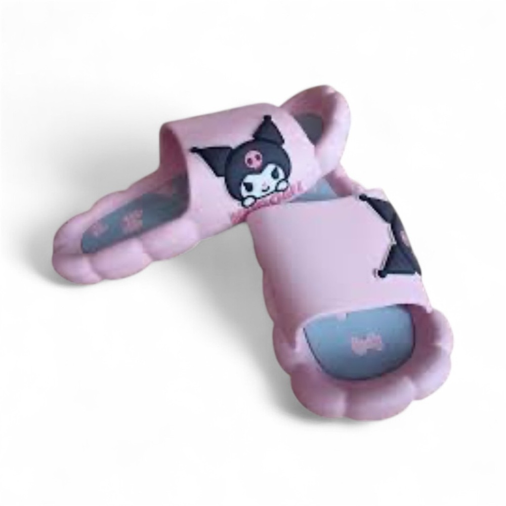 Sanrio Light Pink Kuromi Character Slippers